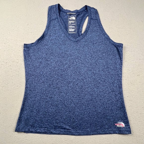 The North Face Tops - The North Face Tank Top Womens Large Blue Heathered Racerback Activewear Hiking